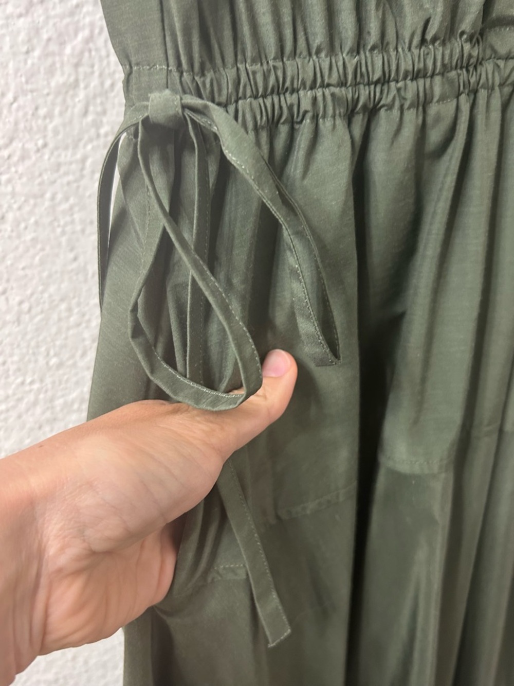 A-Line Green V Neck Maxi Dress Derek Lam 10 Crosby NWT Nara - Picture 8 of 12